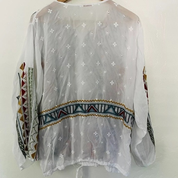 Johnny Was Ezra Embroidered Blouse NWT - Picture 9 of 10